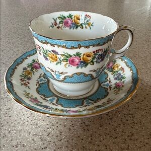 Staffordshire Teacup and saucer plate set
